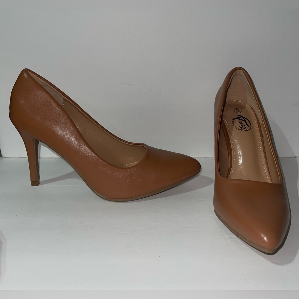 TRARY BROWN HIGH HEELS SIZE 6-7 - Picture 4 of 9